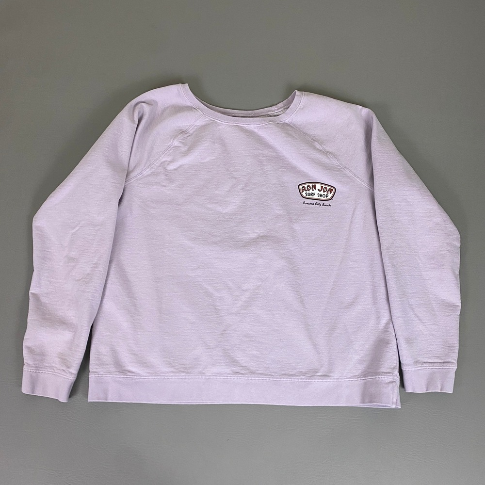 Ron Jon Surf Shop Sweatshirt Women's‎ Size XL Lavender Crew Neck Pullover